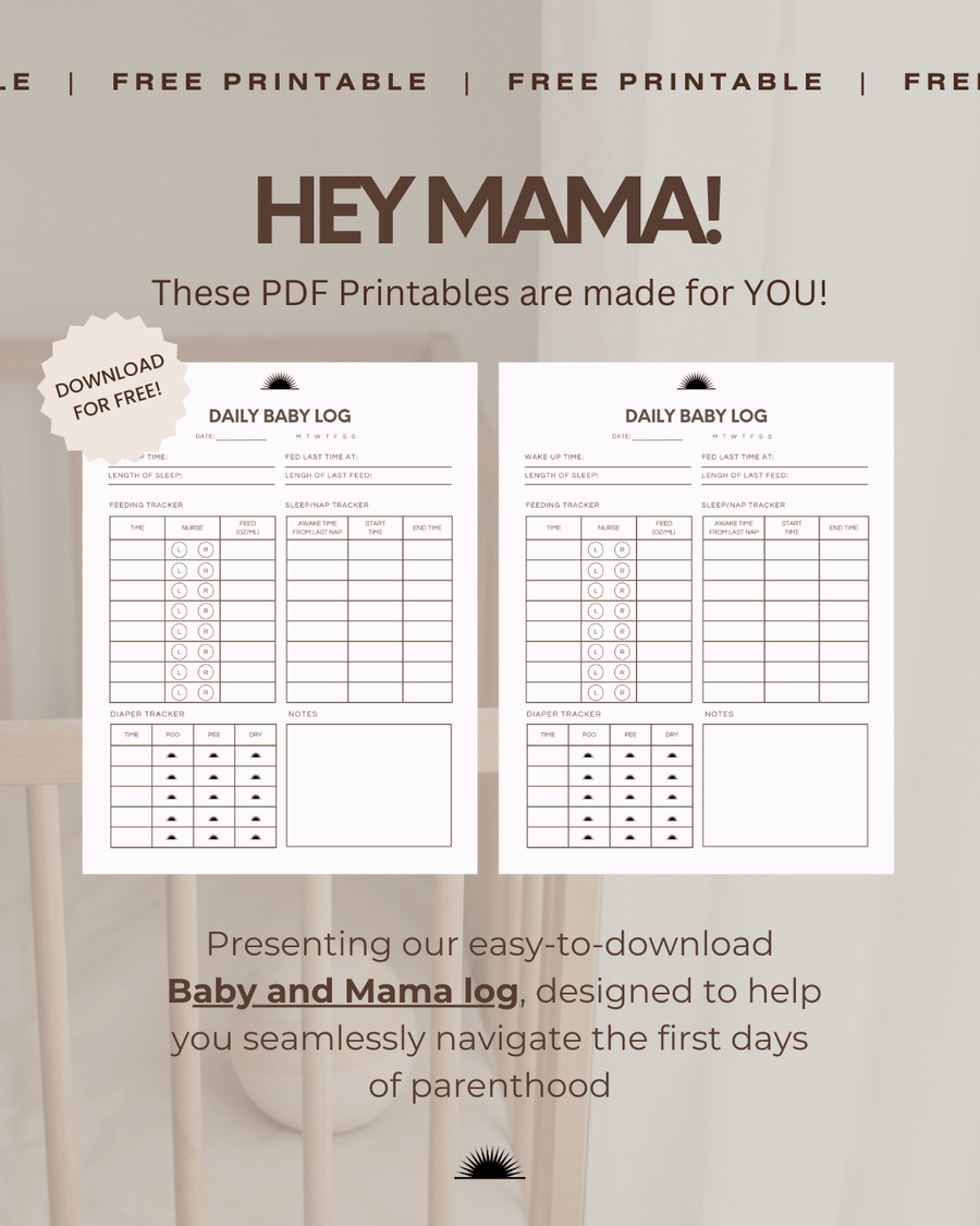 Free Printable Baby and Mama Log